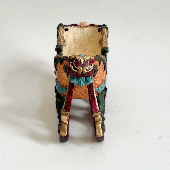 NIB House of Lloyd Christmas Around The World Reindeer Golden Accents Sleigh - Picture 8 of 12